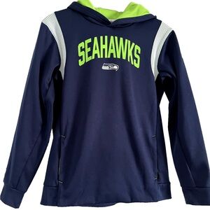 Seattle Seahawks Nike NFL Therma Fit Hoodie Sweatshirt Youth Large Blue Green
